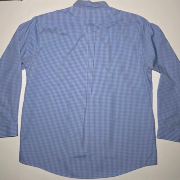 L.L. Bean Mens Blue Black White Checkered LongSleeve Button Up Shirt Size XL-Reg - Picture 2 of 11
